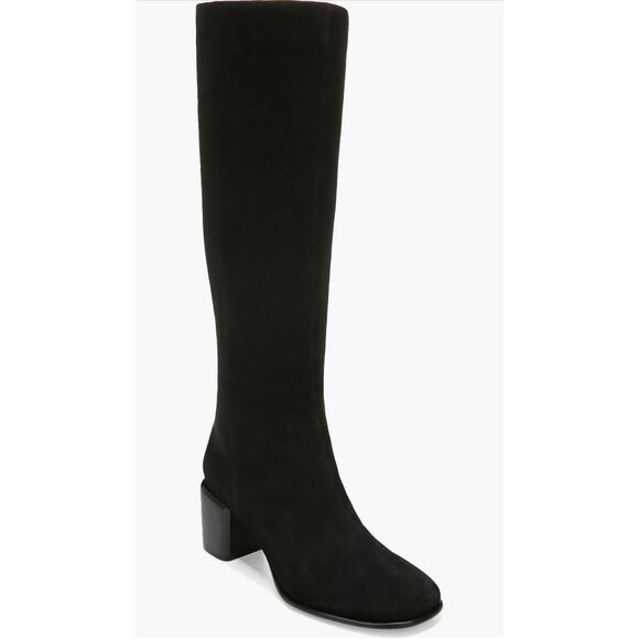 VINCE NWOB Maggie Knee High Black Suede Boots - Picture 1 of 16